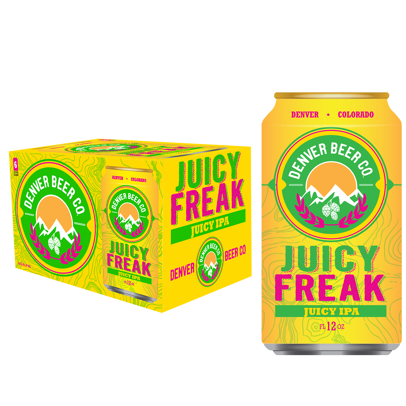 Denver Beer Co Juicy Freak Juicy IPA 6pk 12oz Can 6.5% ABV
