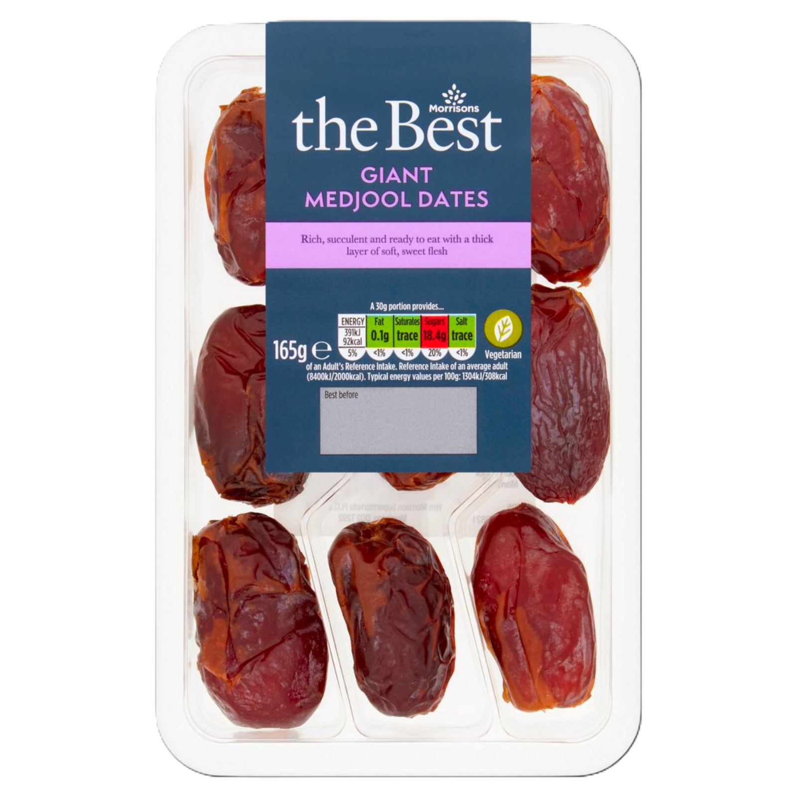 Morrisons The Best Pitted Medjool Dates, 165g