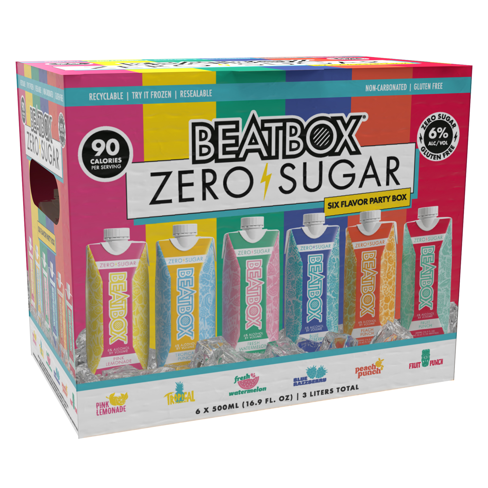 BeatBox Variety Pack 6pk 500ml 6.0% ABV Zero Sugar