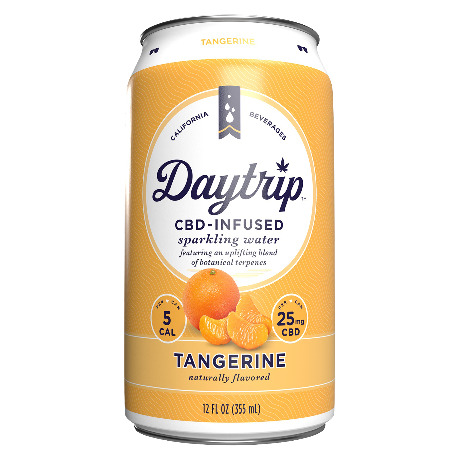 Daytrip Tangerine CBD Sparkling Water 12oz can 25mg