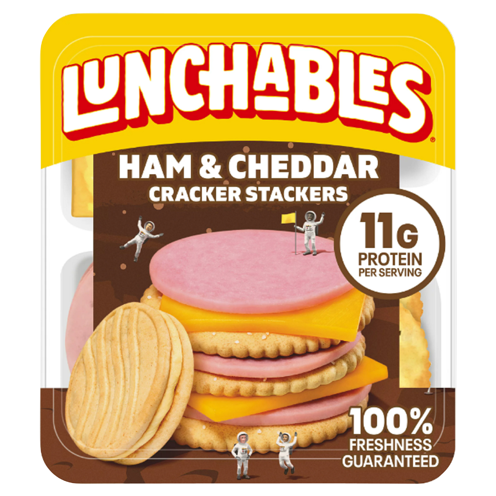 Lunchables Ham & Cheddar Cheese Cracker Stackers Vanilla Crème Cookies - 3.5oz