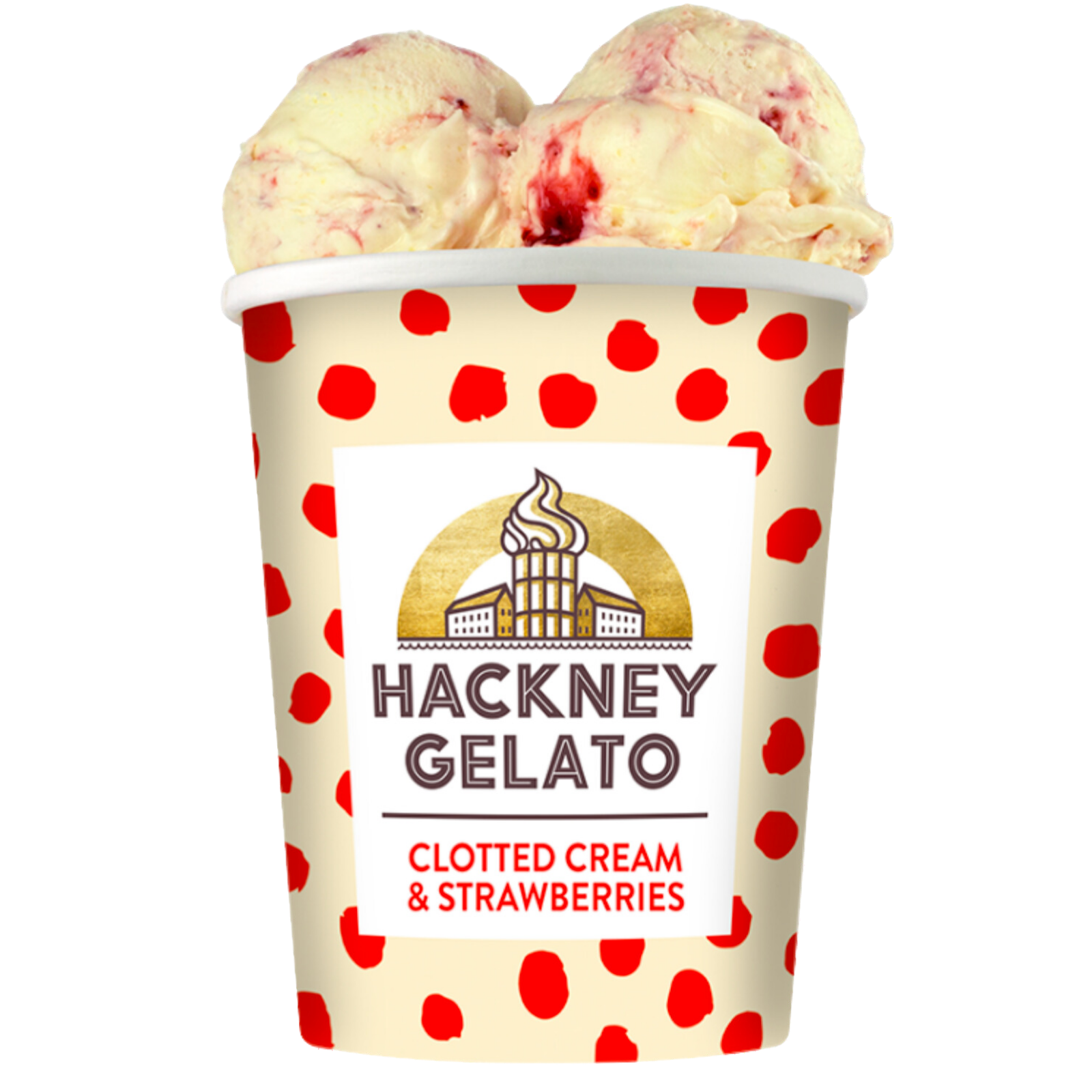 Hackney Gelato Clotted Cream & Strawberry , 460ml