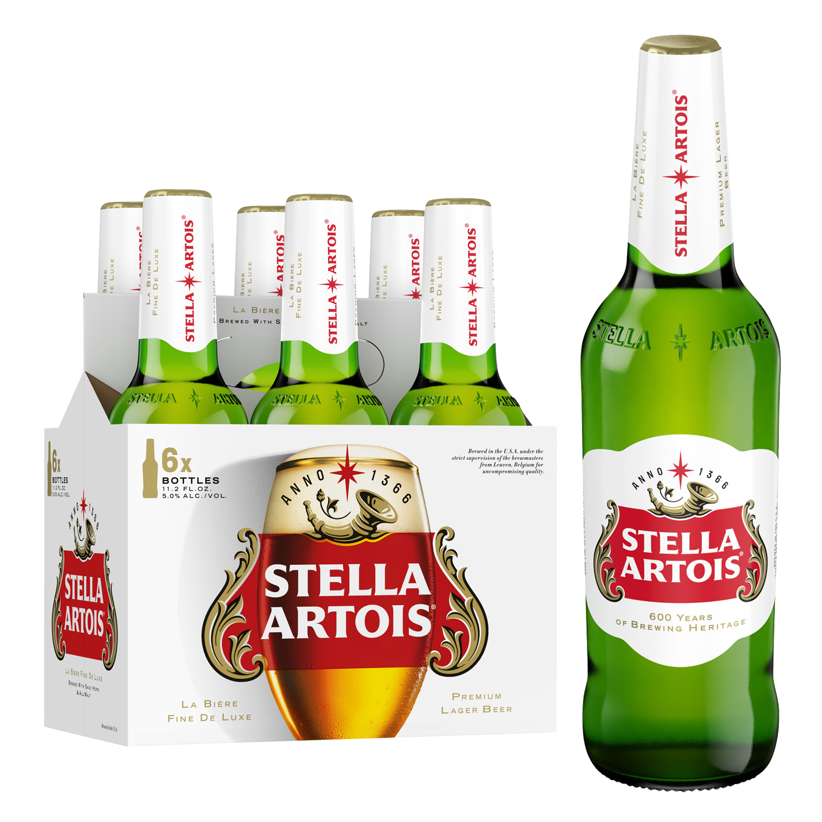 Stella Artois 6pk 11.2oz Btl 5.2% ABV