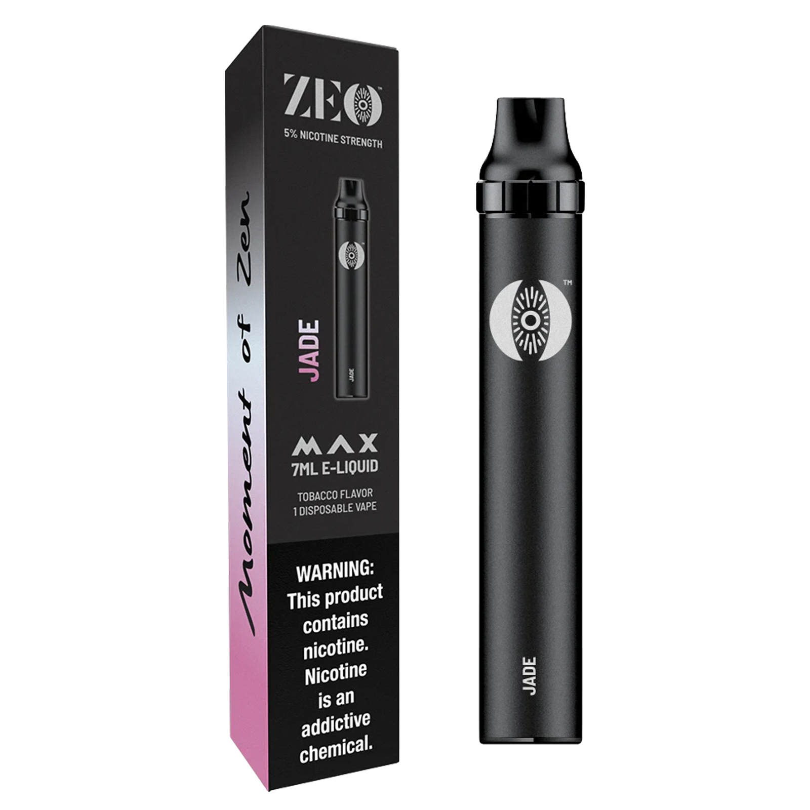 ZEO MAX Jade Tobacco, Disposable Vape 7ml 5% Nicotine