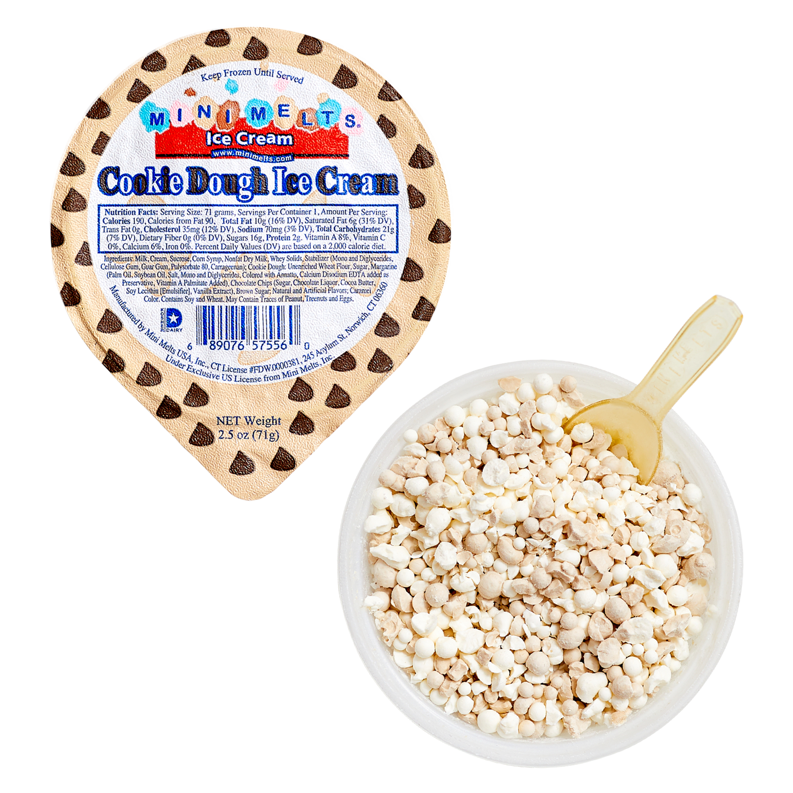 Mini Melts Cookie Dough Ice Cream Cup 2.5oz