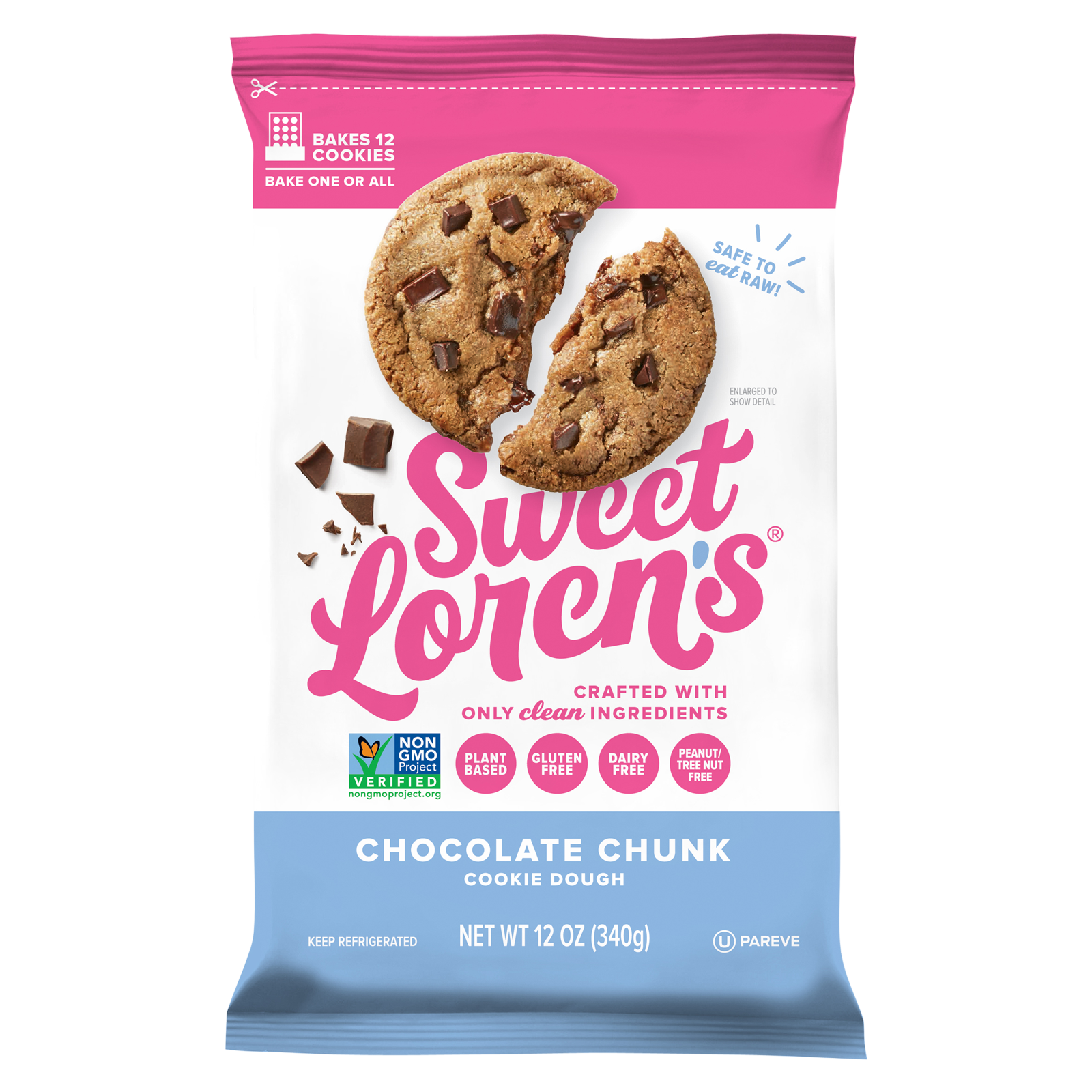 Sweet Loren's Chocolate Chunk Cookie Dough, 12oz
