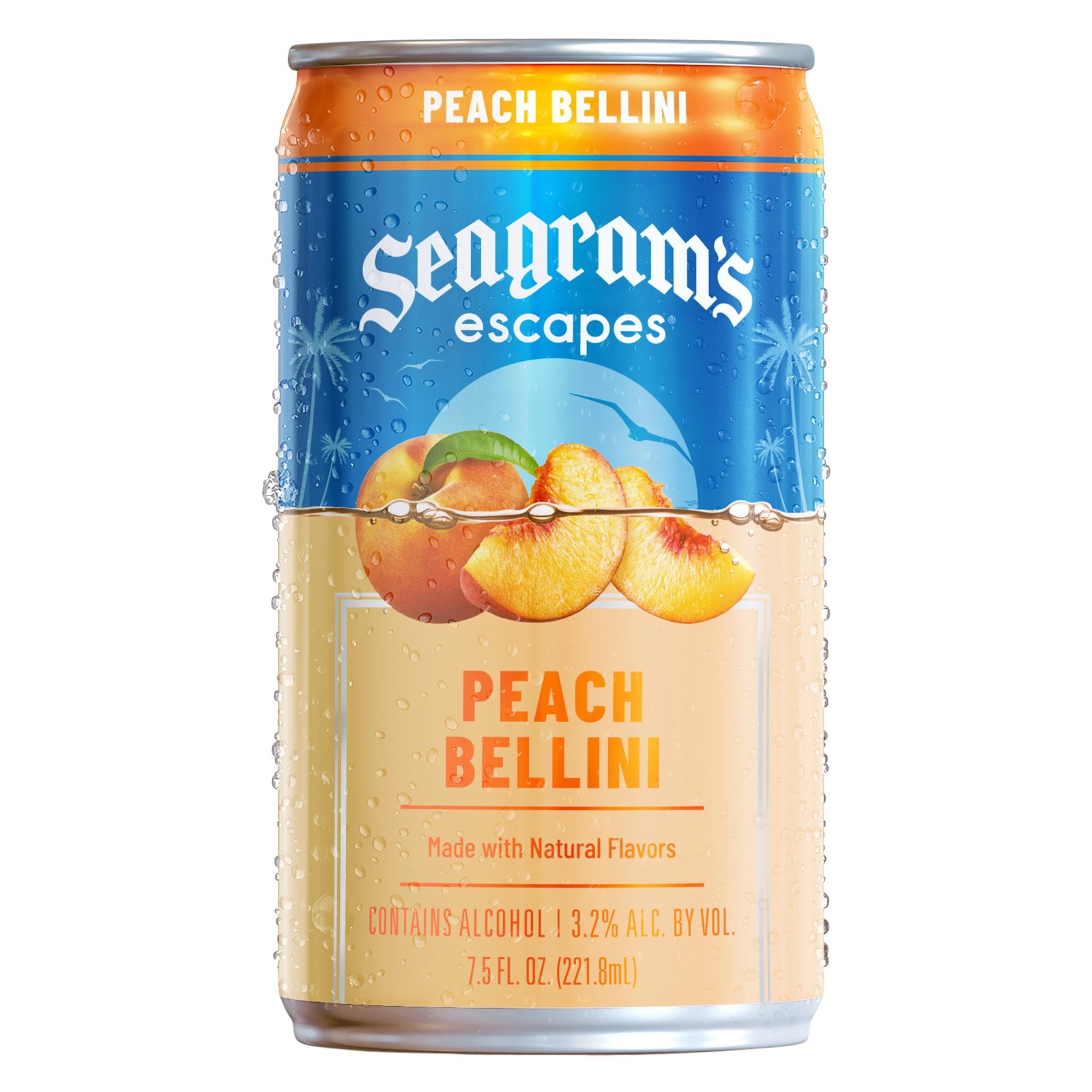Seagram's Escapes Peach Bellini Single 7.5oz Can 3.2% ABV
