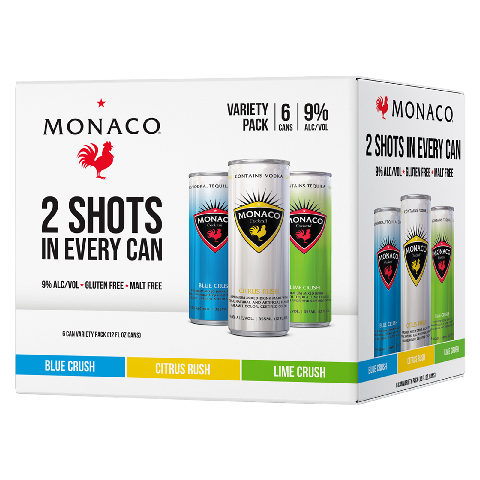 Monaco Cocktails Variety 6pk 355ml Can 9% ABV