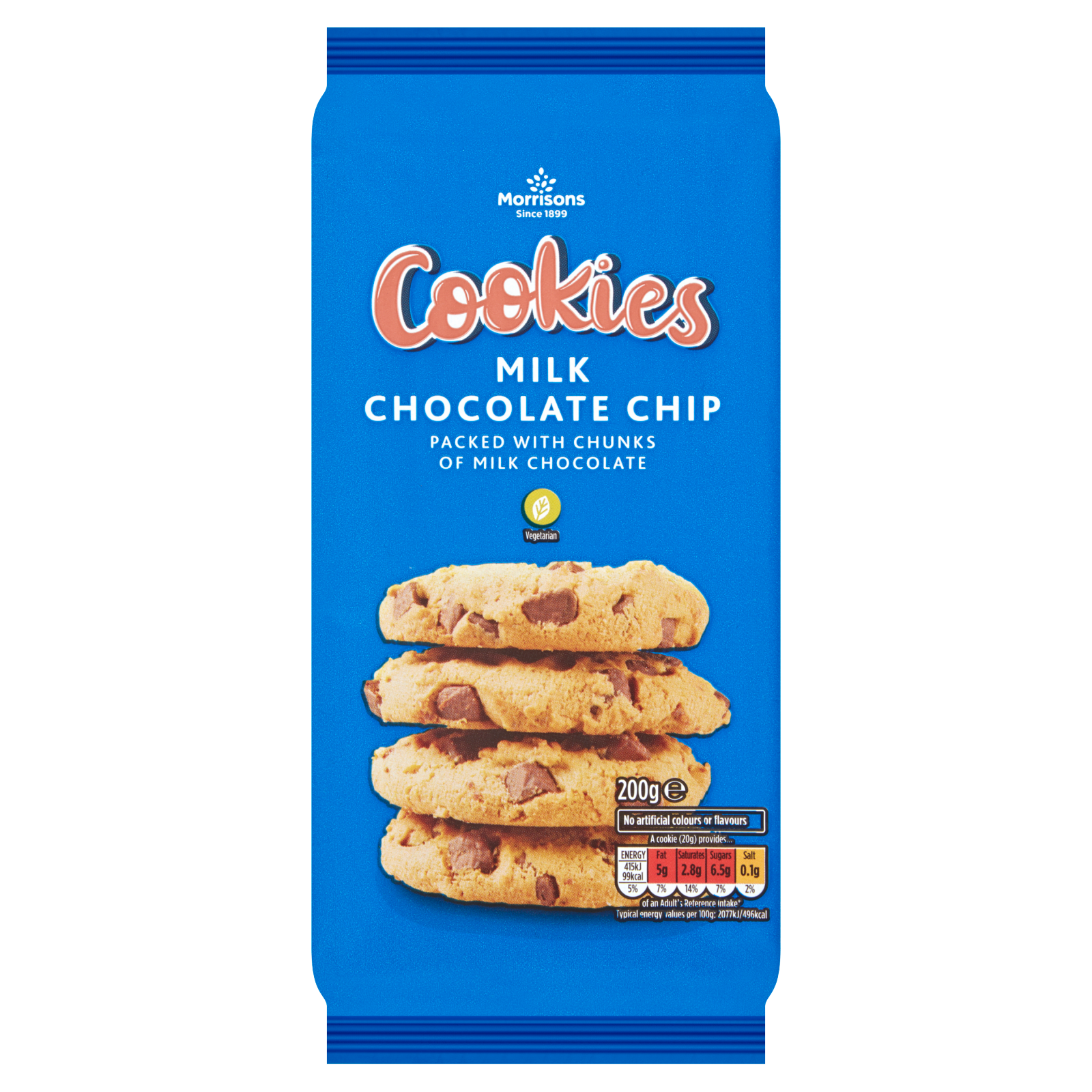 Morrisons Milk Chocolate Chip Cookies, 200g