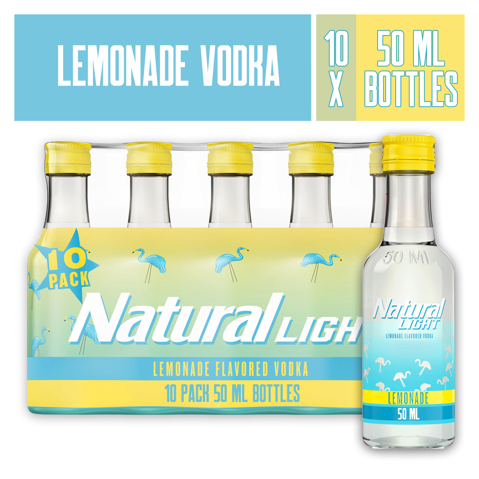 Natural Light Vodka Lemonade 10pk 50ml (60 proof)