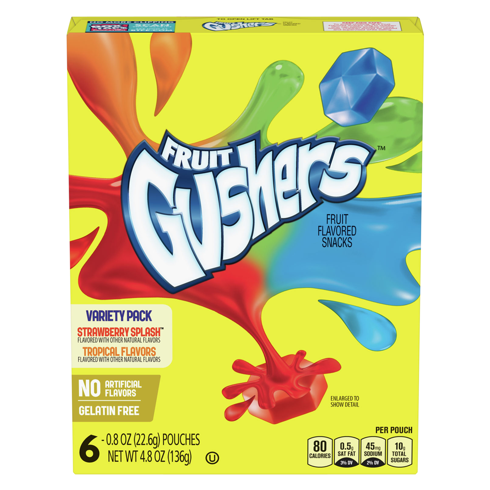 Fruit Gushers Strawberry & Tropical Fruit Variety pack 6ct