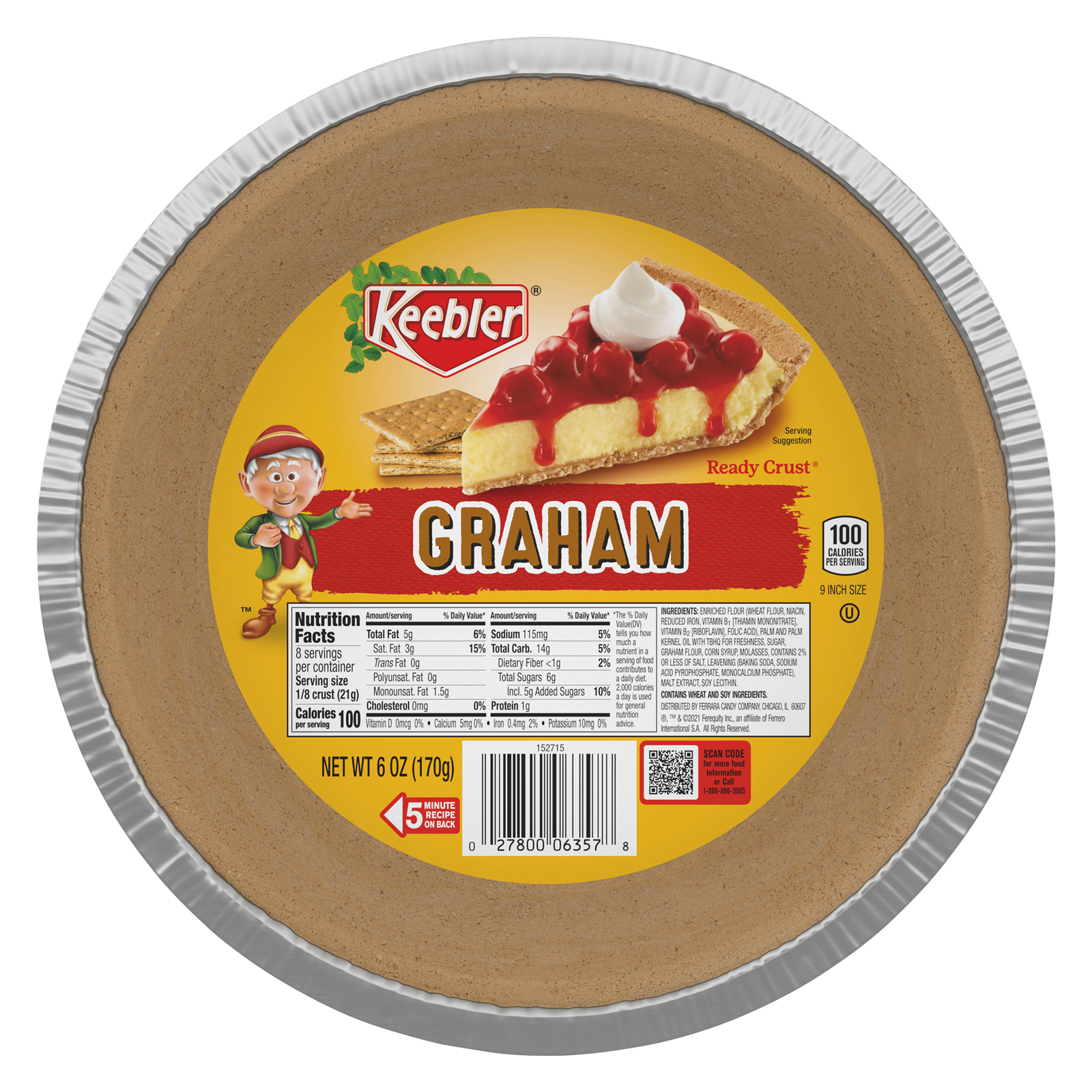 Keebler Graham Cracker Pie Crust 9in