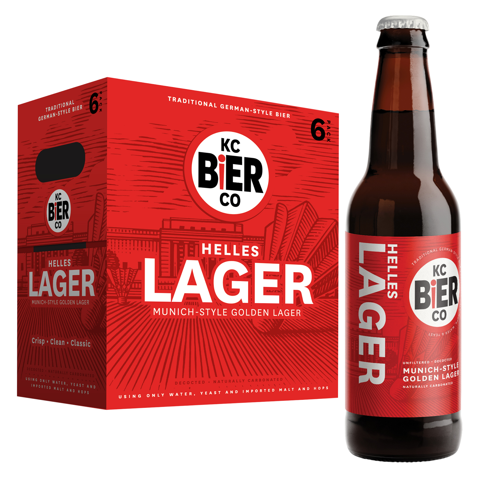KC Bier Helles Lager 6pk 12oz Btl 5.1% ABV
