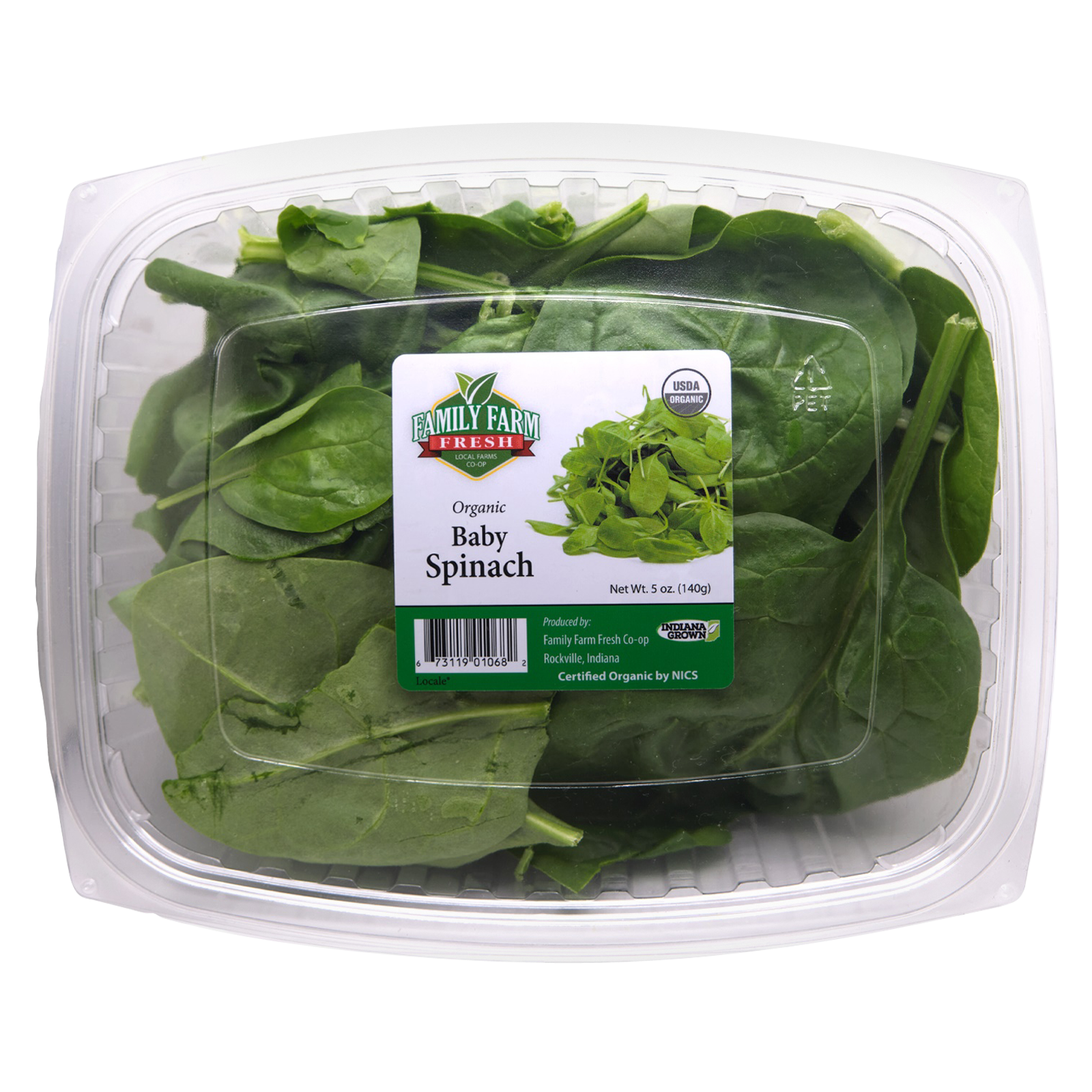 Josie's Organic Spinach Clamshell  - 5oz 