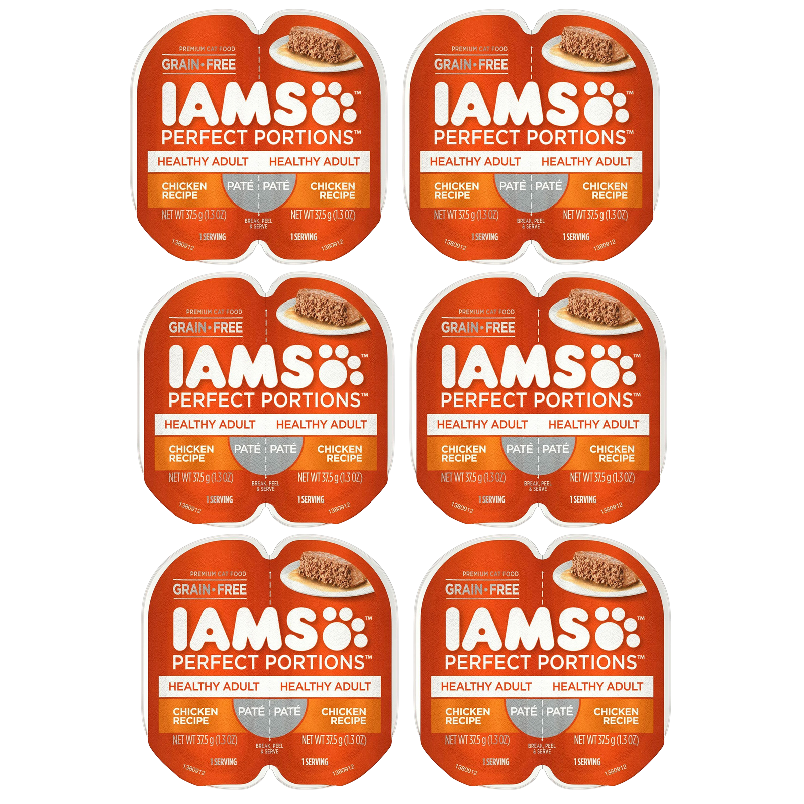 6 Ct Iams Perfect Portions Chicken Pate Adult Wet Cat Food 2.6oz