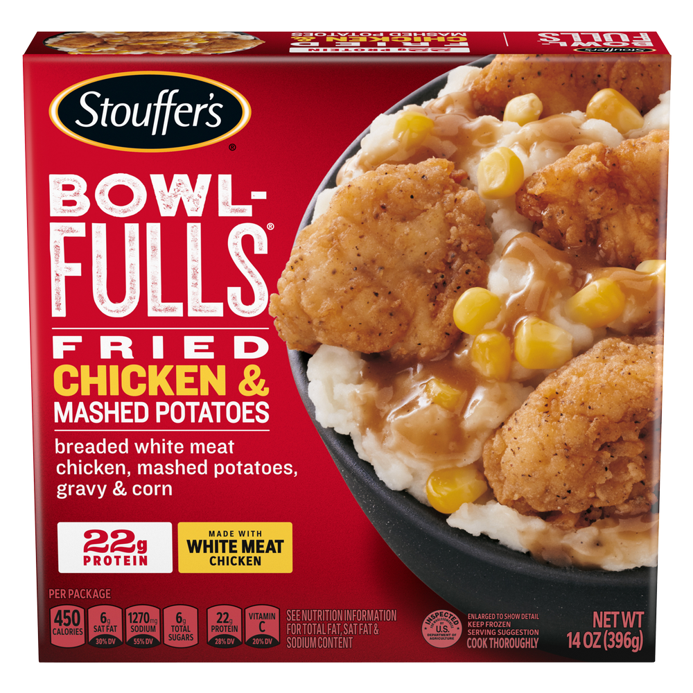 Stouffer's Frozen BowlFull Fried Chicken & Mashed Potato Meal 13.5oz ...