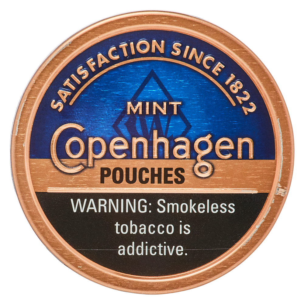 Copenhagen Mint Chewing Tobacco Pouches 0.82oz Delivered In As Fast