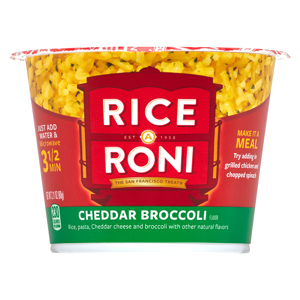 RiceARoni Cheddar Broccoli Rice Cup 2.11oz Grocery fast delivery by