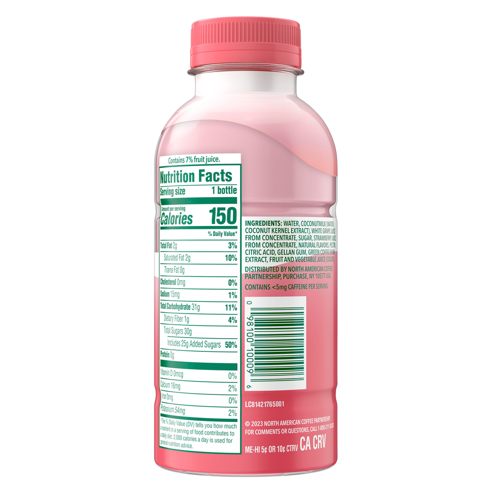 Starbucks Coffee Drink Pink Drink Strawberry 14oz Bottle Delivered In