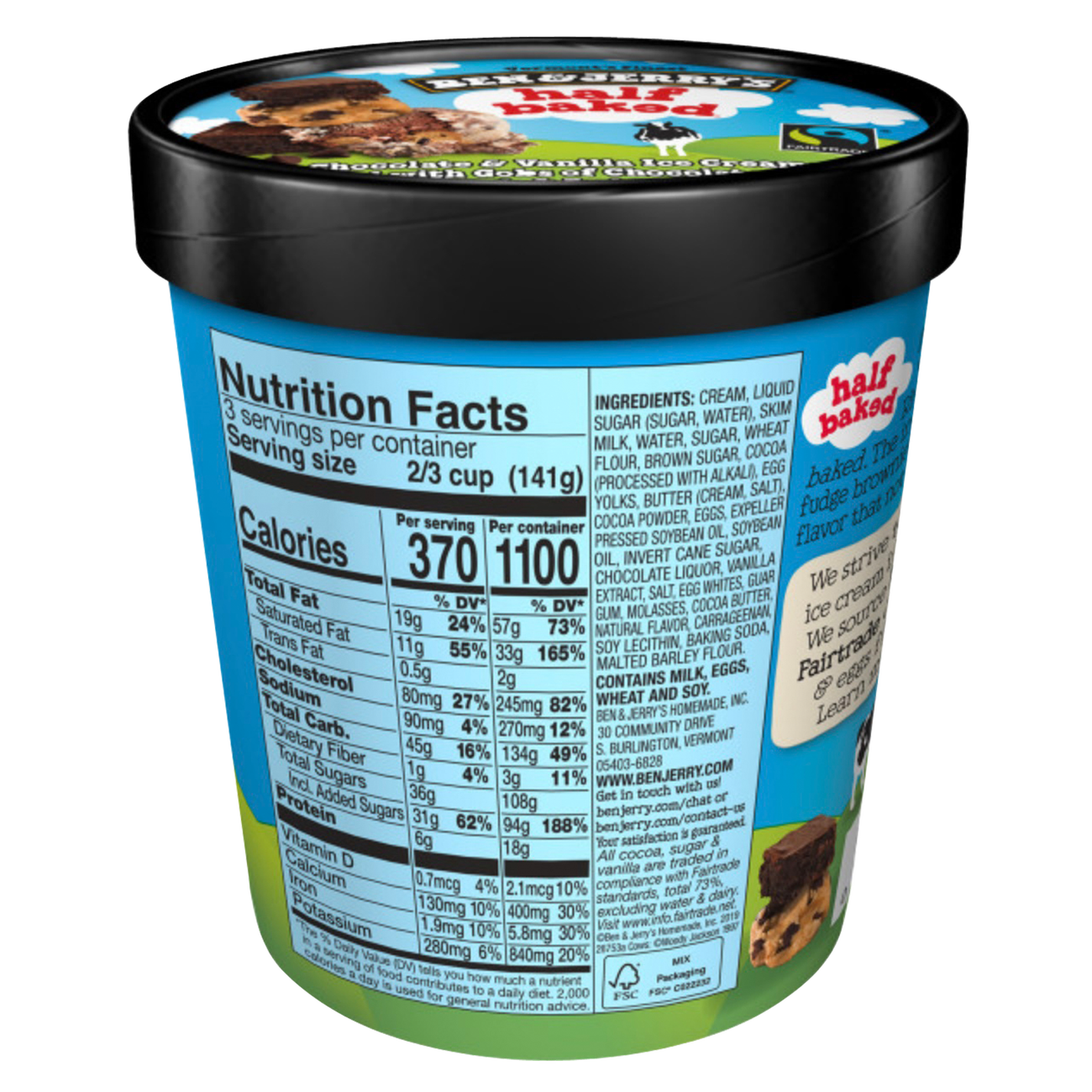 Ben & Jerry's Half Baked Ice Cream Pint Ice Cream fast delivery by