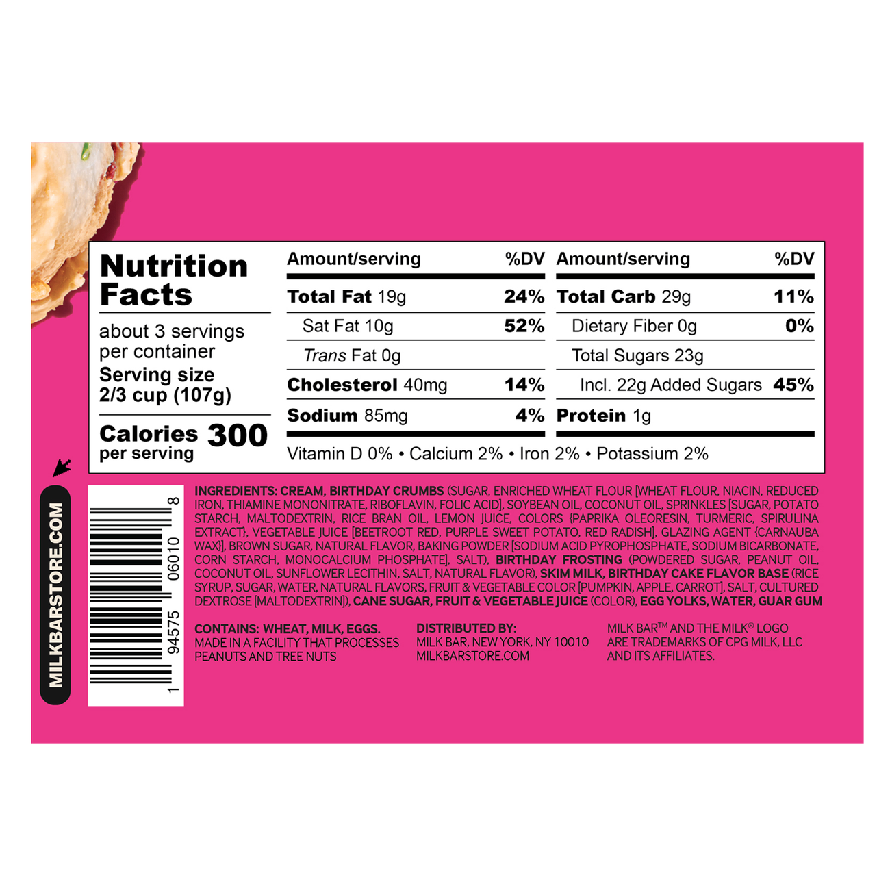 Milk Bar Birthday Cake Ice Cream Pint Delivered In As Fast As 15