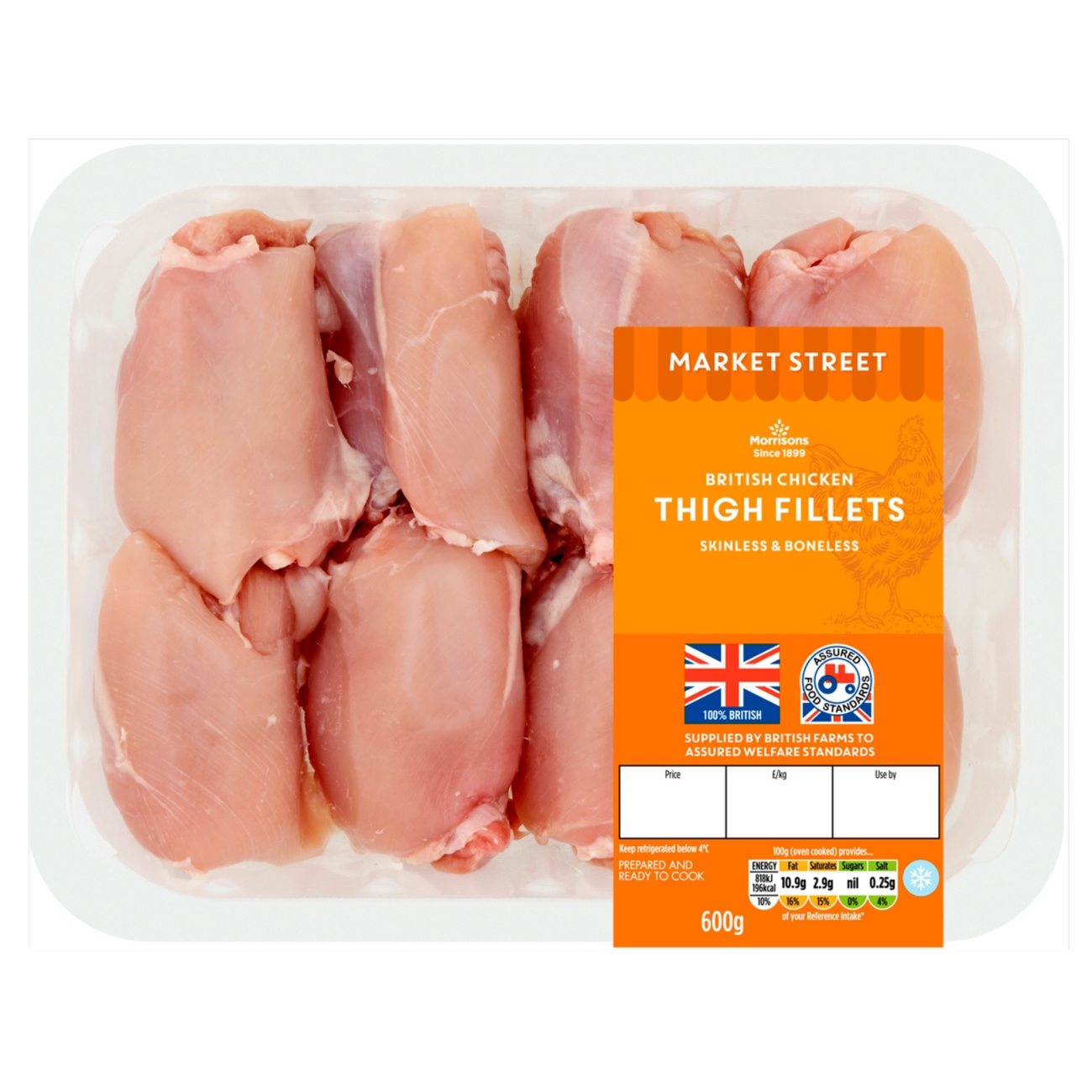 Morrisons Skinless & Boneless Chicken Thighs, 600g Meat & Fish fast