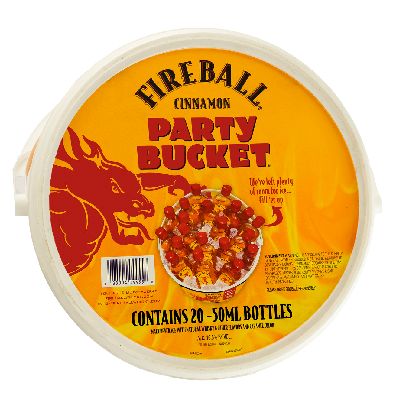 Fireball Party Bucket Malt Based 20pk 50ml (33 Proof) Delivered In As Fast As 15 Minutes Gopuff