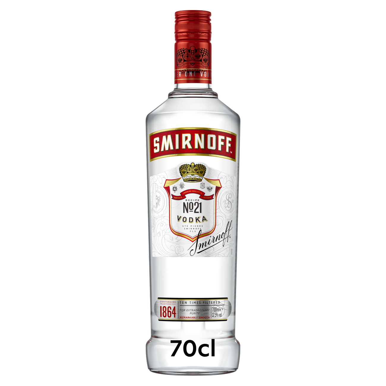 Smirnoff Red Label Vodka, 70cl Alcohol fast delivery by App or Online