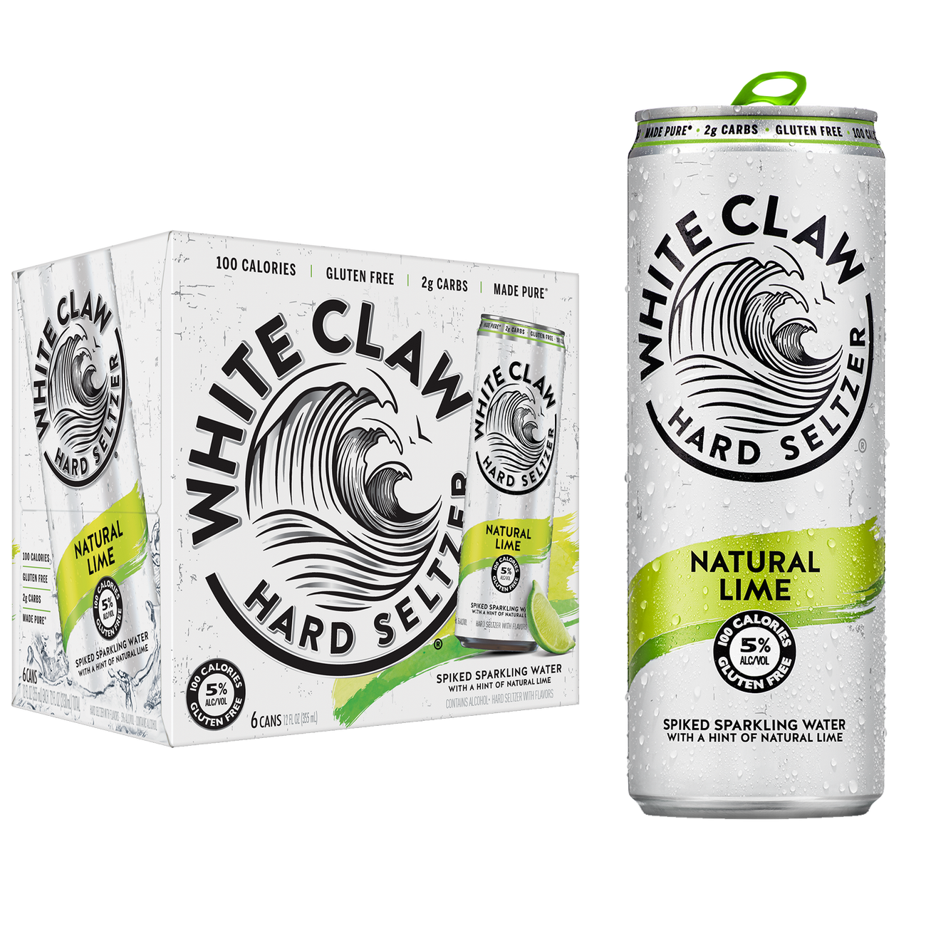 White Claw Lime 6pk 12oz Can 5.0 ABV Delivered In As Fast As 15
