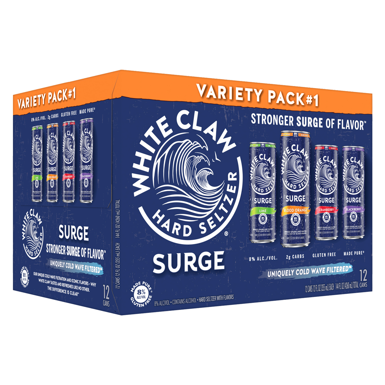 White Claw Surge #1 Variety 12pk 12oz Can 8% ABV - Delivered In As Fast ...