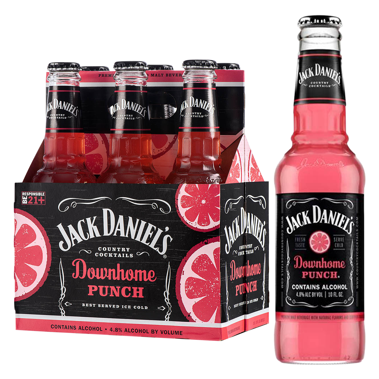 Jack Daniels Downhome Punch Cocktail 6pk 10oz Btl 5.0 ABV Delivered