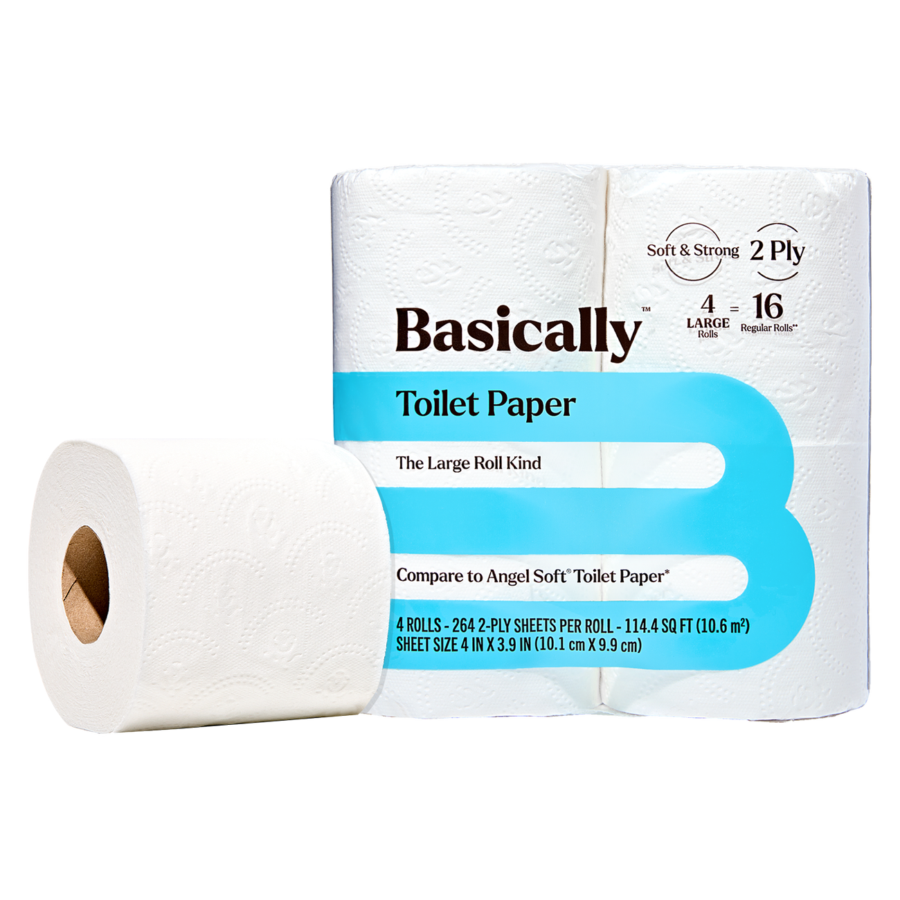 Basically 4ct Large Roll Soft Toilet Paper - Delivered In As Fast As 15 ...