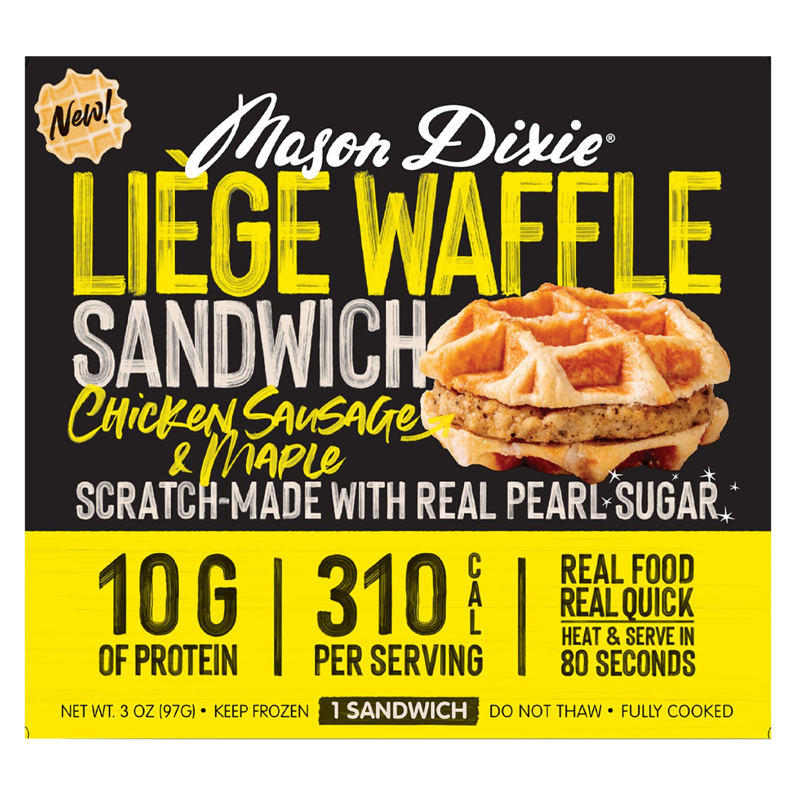 Mason Dixie Foods SingleServe Maple Waffle Sandwich, 1 ct Delivered