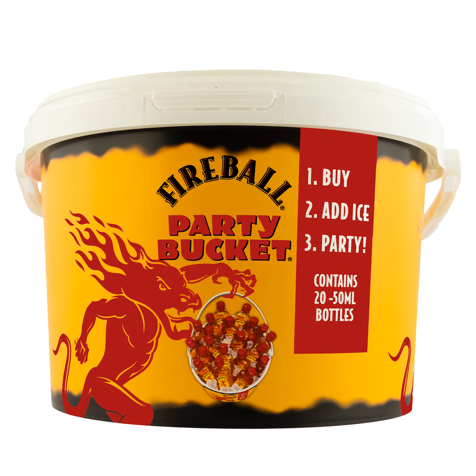 Fireball Party Bucket Malt Based 20pk 50ml (33 Proof) Delivered In As Fast As 15 Minutes Gopuff
