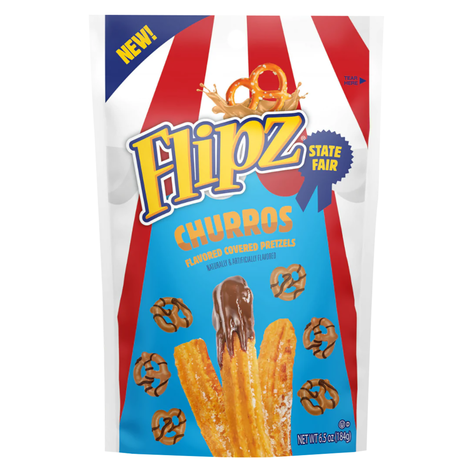 Flipz State Fair Churros Covered Pretzels 6.5oz - Delivered In As Fast