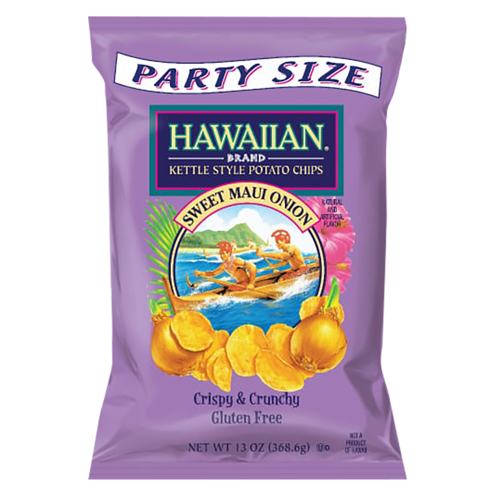Hawaiian Sweet Maui Onion Kettle Style Potato Chips 13oz Delivered In