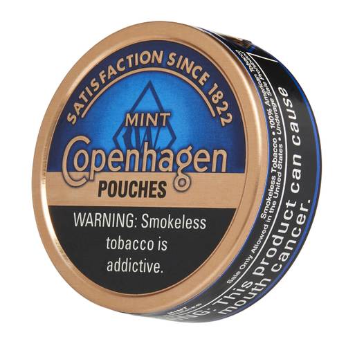 Copenhagen Mint Chewing Tobacco Pouches 0.82oz Smoke Shop fast