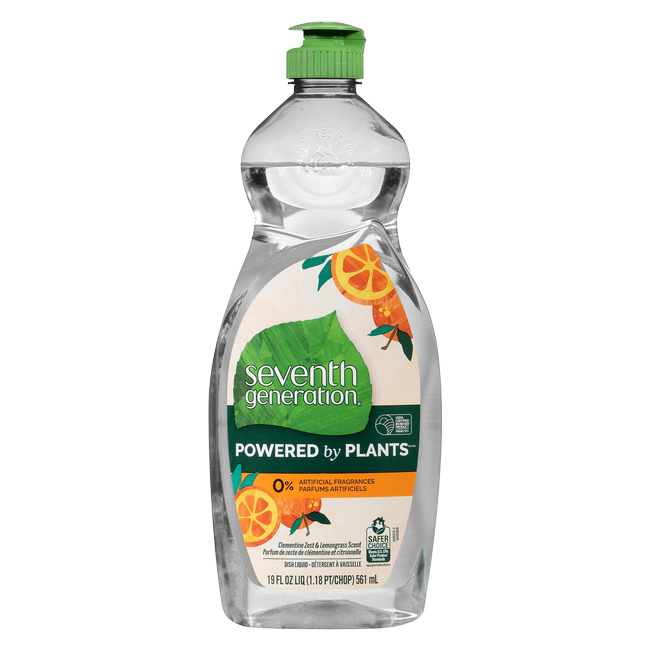 Seventh Generation Clementine Zest & Lemongrass Scent Dish Soap 19oz