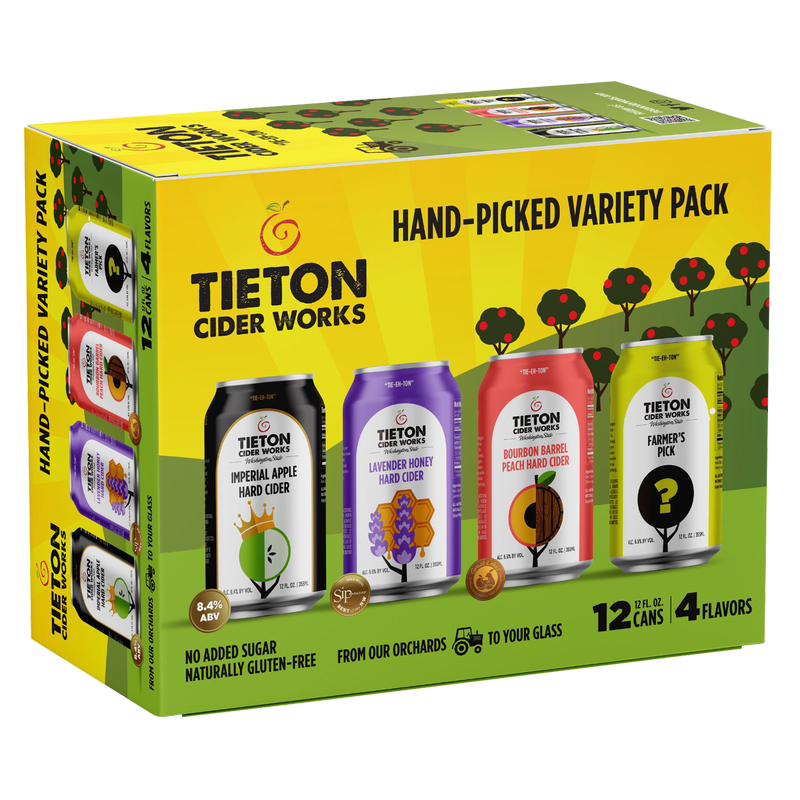 Tieton Cider Works Orchard Variety Pack 12pk 12oz Alcohol fast