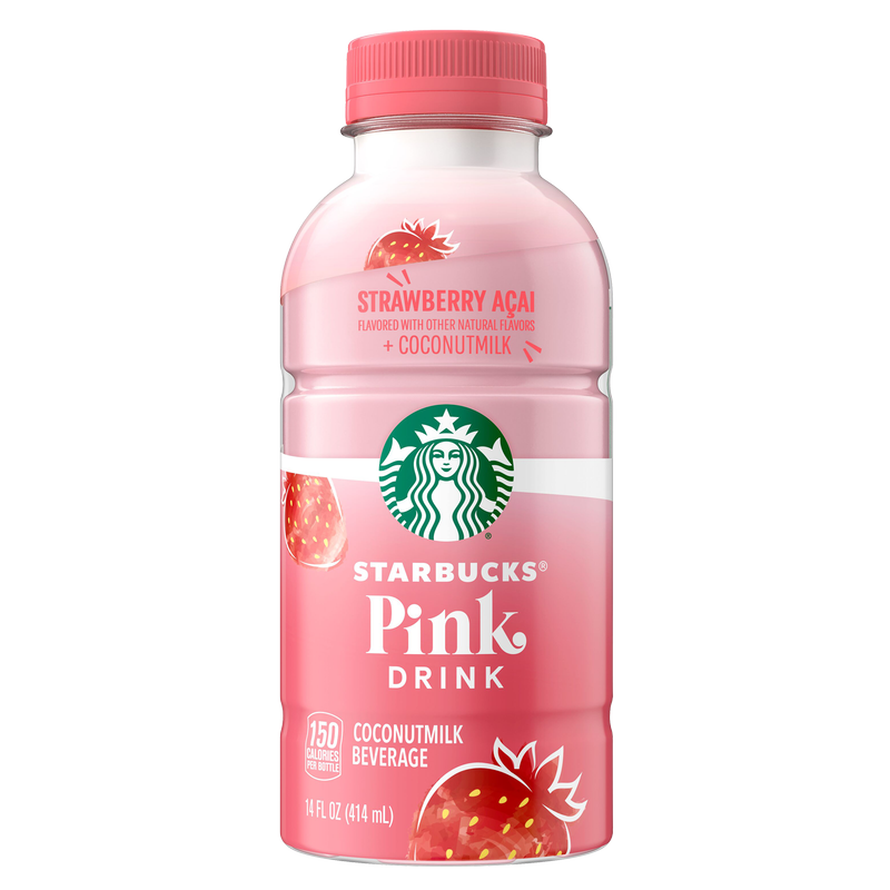 Starbucks Coffee Drink Pink Drink Strawberry 14oz Bottle Drinks fast
