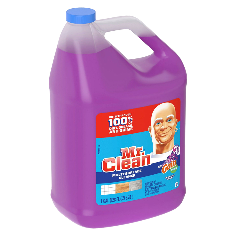 Mr. Clean Gain Scented Moonlight Breeze Multi-Surface Cleaner 128oz ...