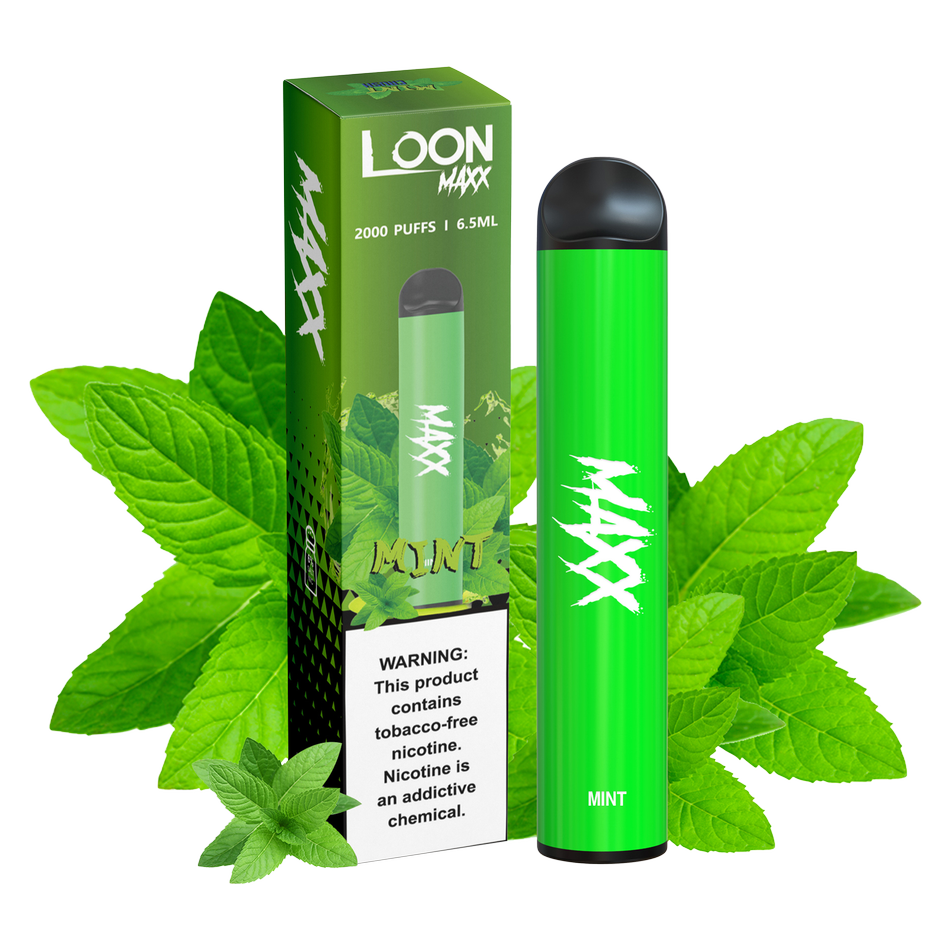 Loon MAXX Mint Disposable Vape 6.5ml 6 Nicotine Smoke Shop fast