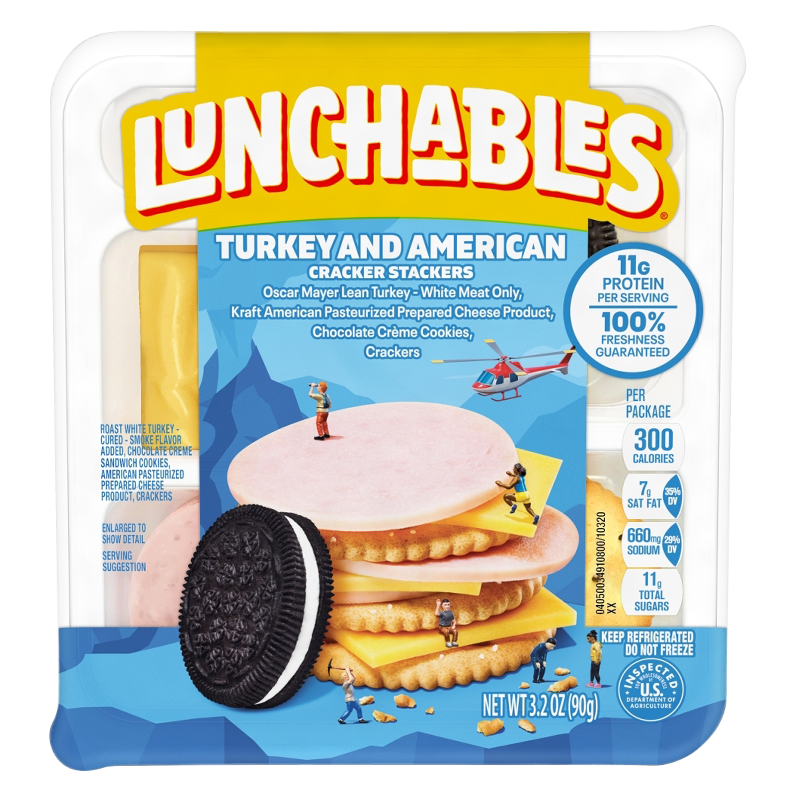 Lunchables Turkey & American Cheese Cracker Stackers with Chocolate Sandwich Cookies  - 3.2oz