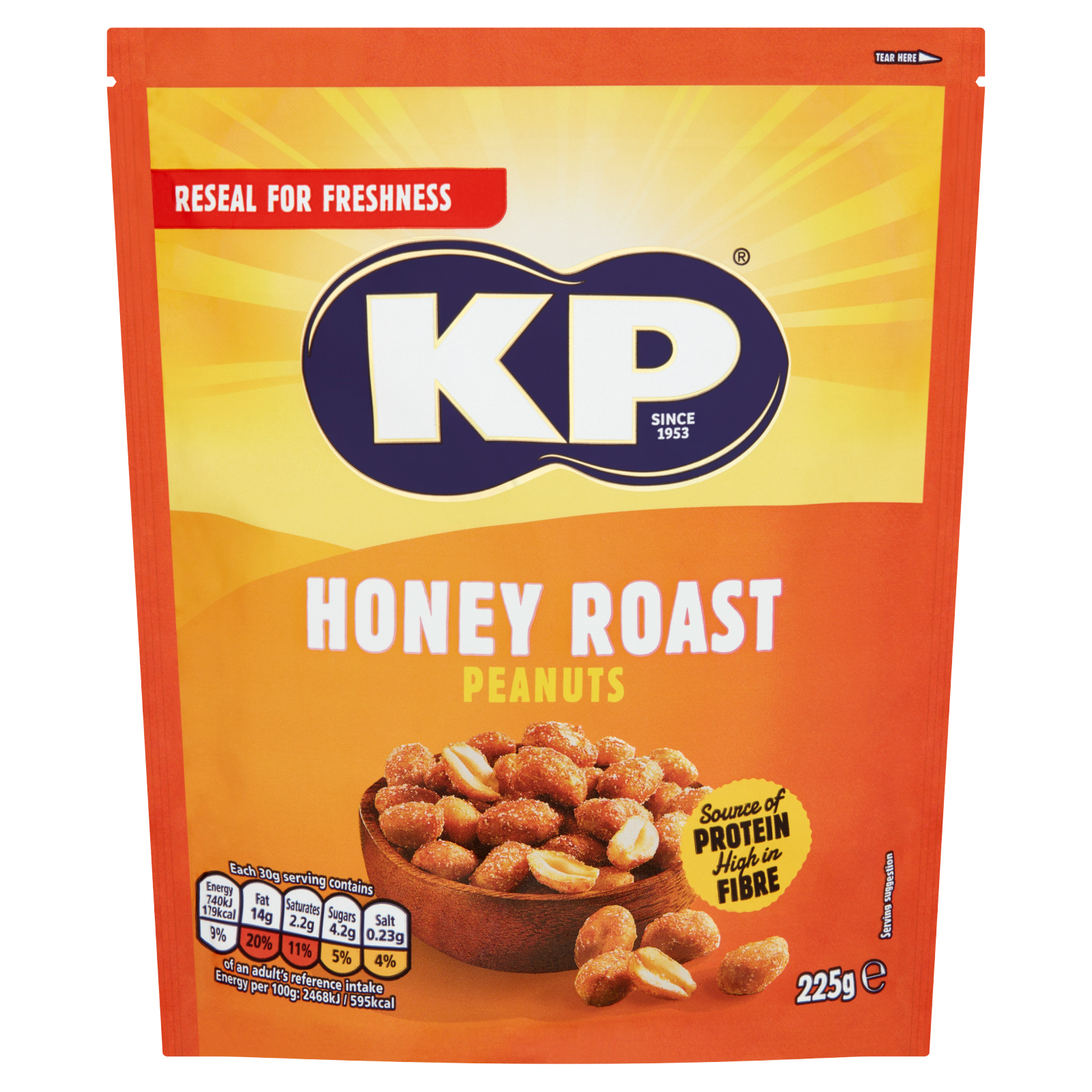 KP Honey Roast Peanuts, 225g