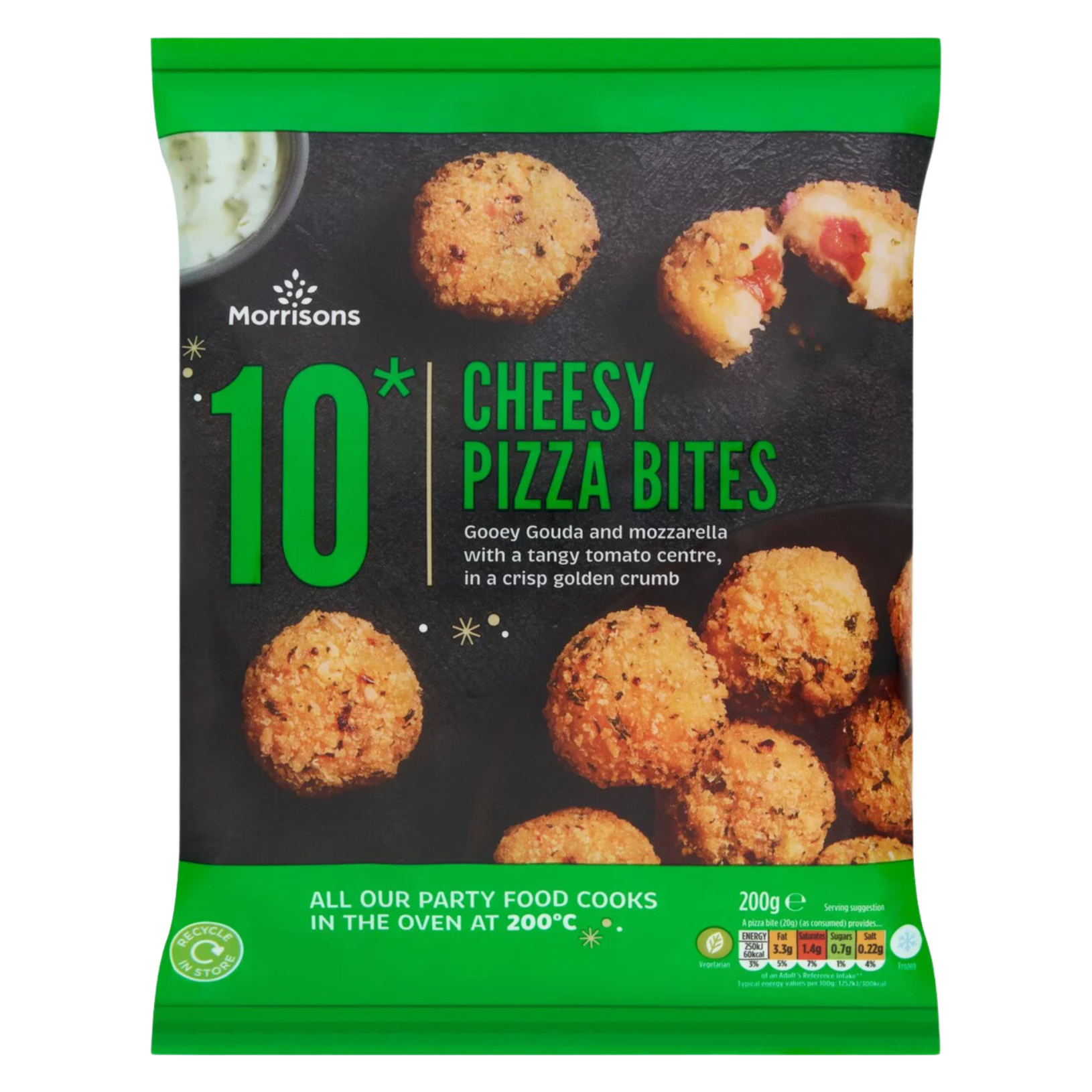 Morrisons 10 Cheesy Pizza Bites, 200g