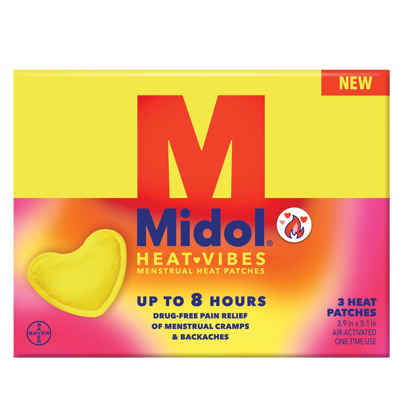 Midol Heat Vibes Patch 3ct