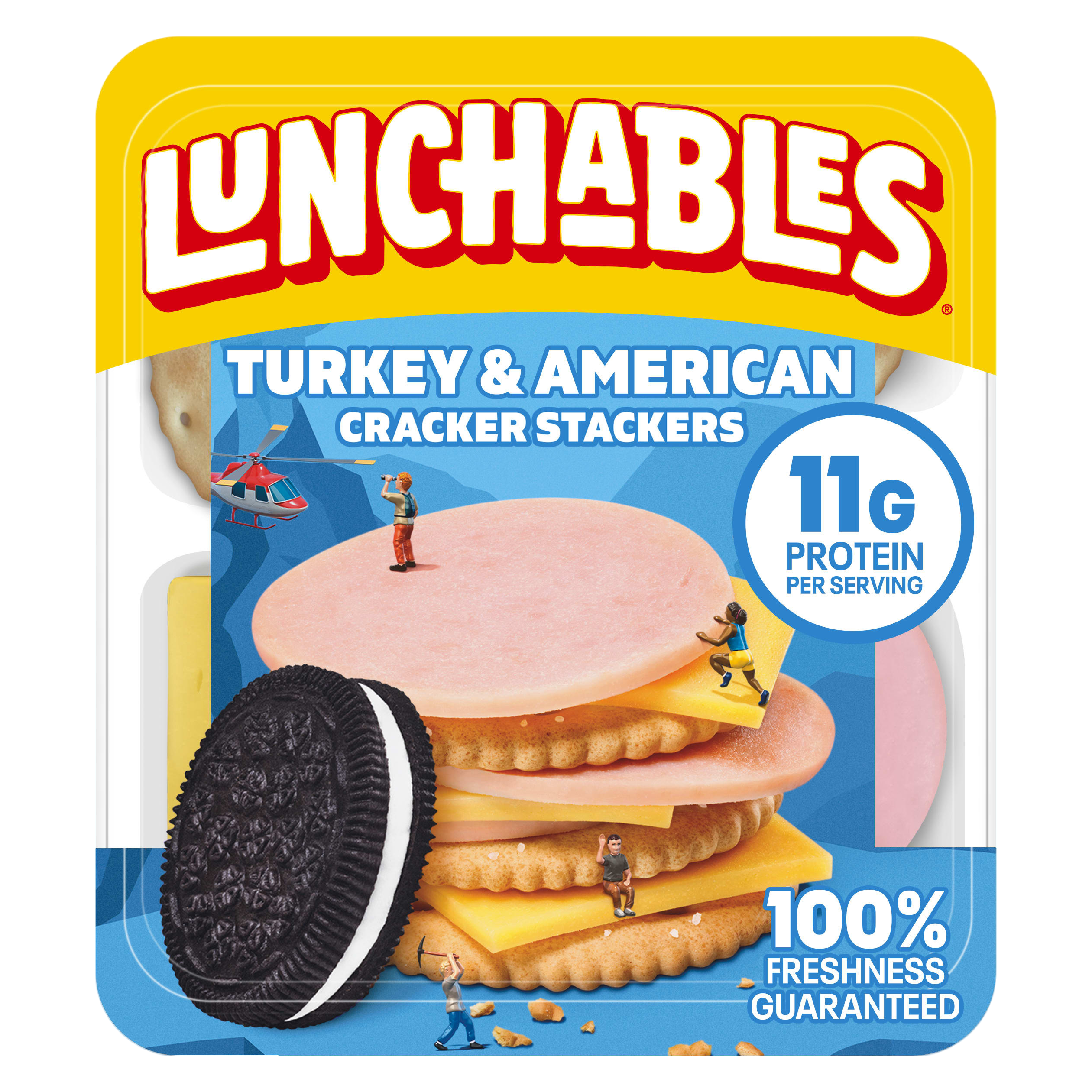 Lunchables Turkey & American Cheese Cracker Stackers with Chocolate Sandwich Cookies  - 3.2oz