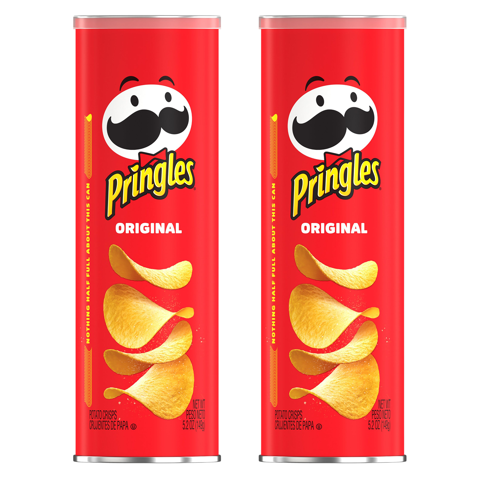 2ct - Pringles Original Potato Crisps Chips