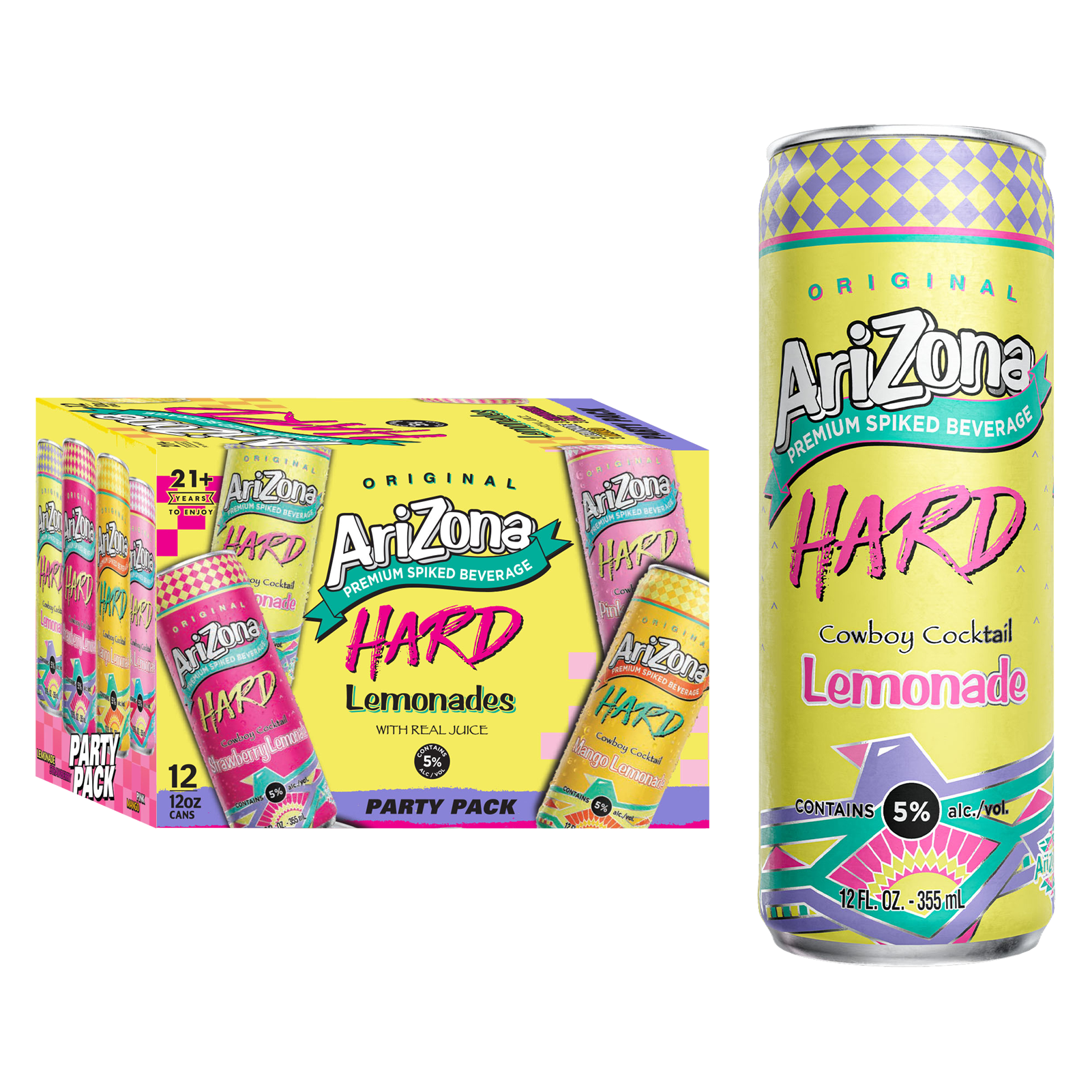 Arizona Hard Lemonade Party Pack 12pk 12oz Can 5.0% ABV