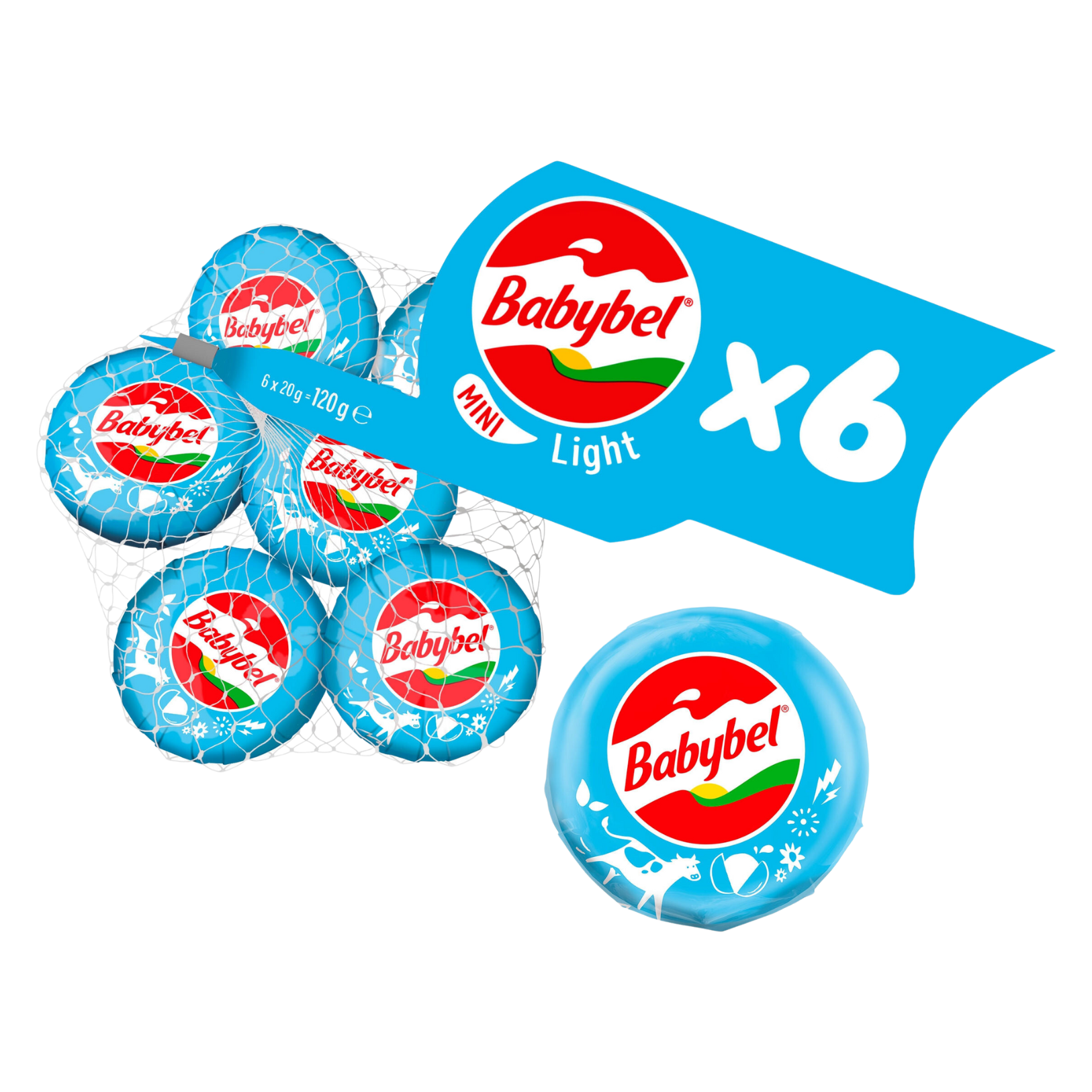 Mini Babybel Light Cheese, 6 x 20g